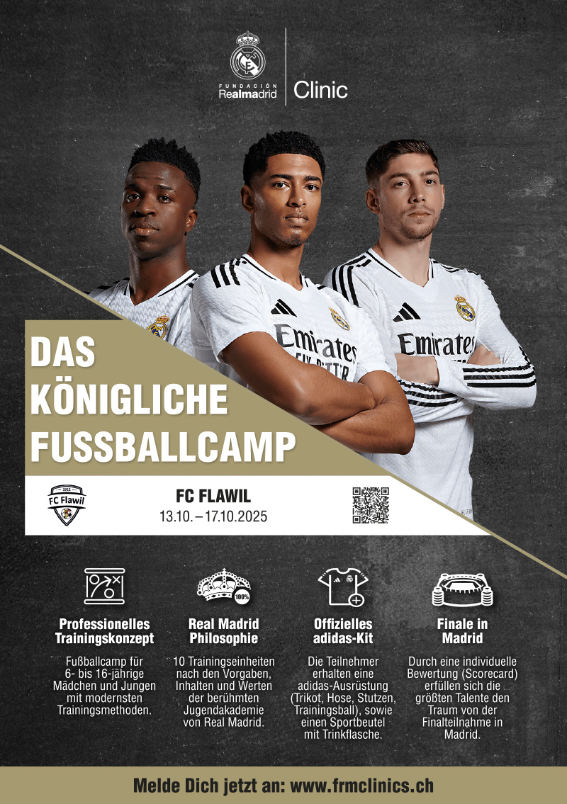 Real Madrid Camp erneut in Flawil! 28.09. – 02.10.2026